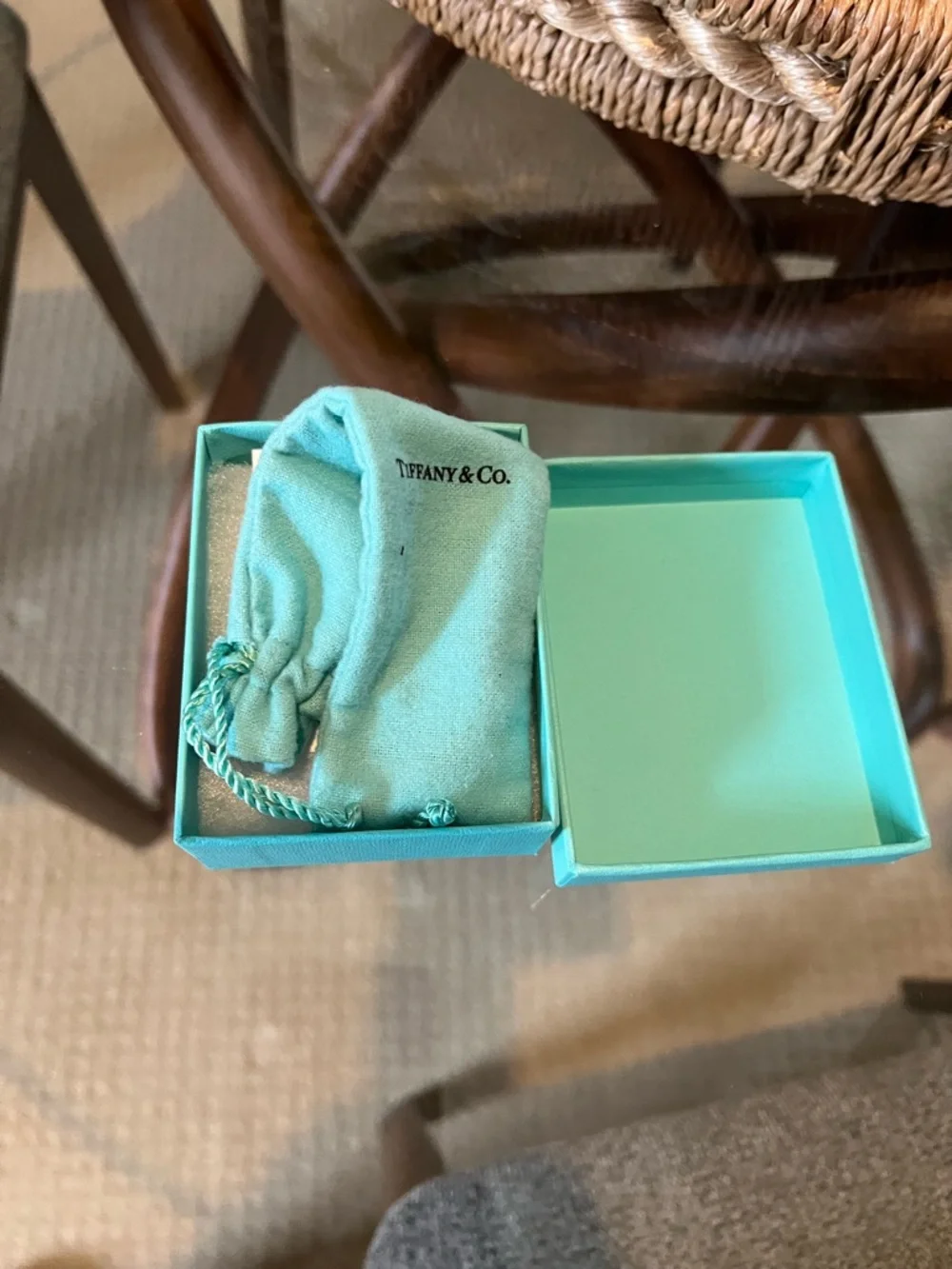 Tiffany & Co. Sterling Silver Heart Tag Bracelet with Signature Blue - Picture 5 of 5